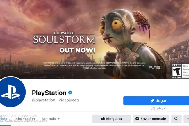 Perfil Facebook PlayStation.